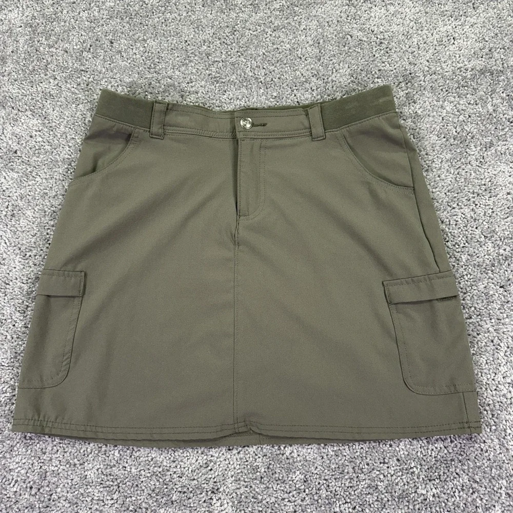 Lee Skirt Womens 8 Green Relaxed Fit Cargo Pockets Stretch Casual Summer Short